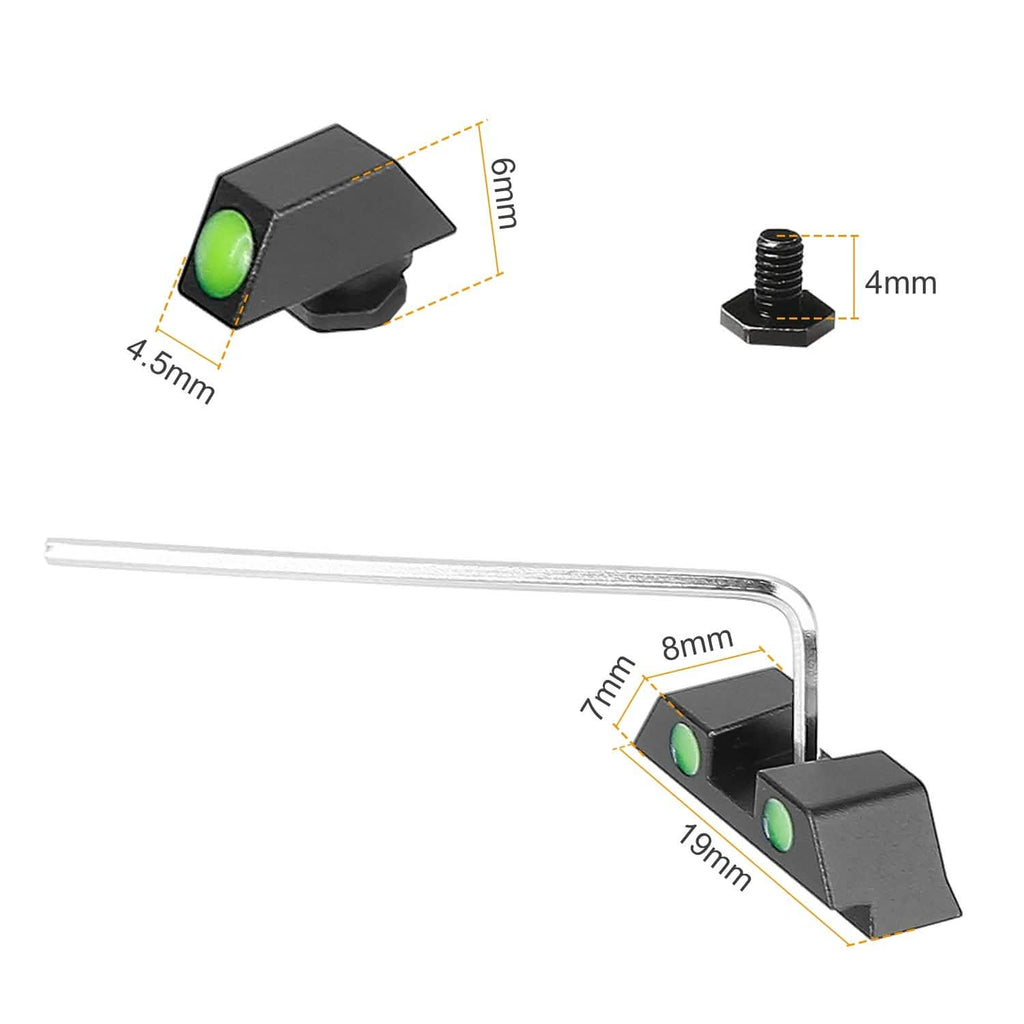 3-Dot Green Gun Night Sight Set