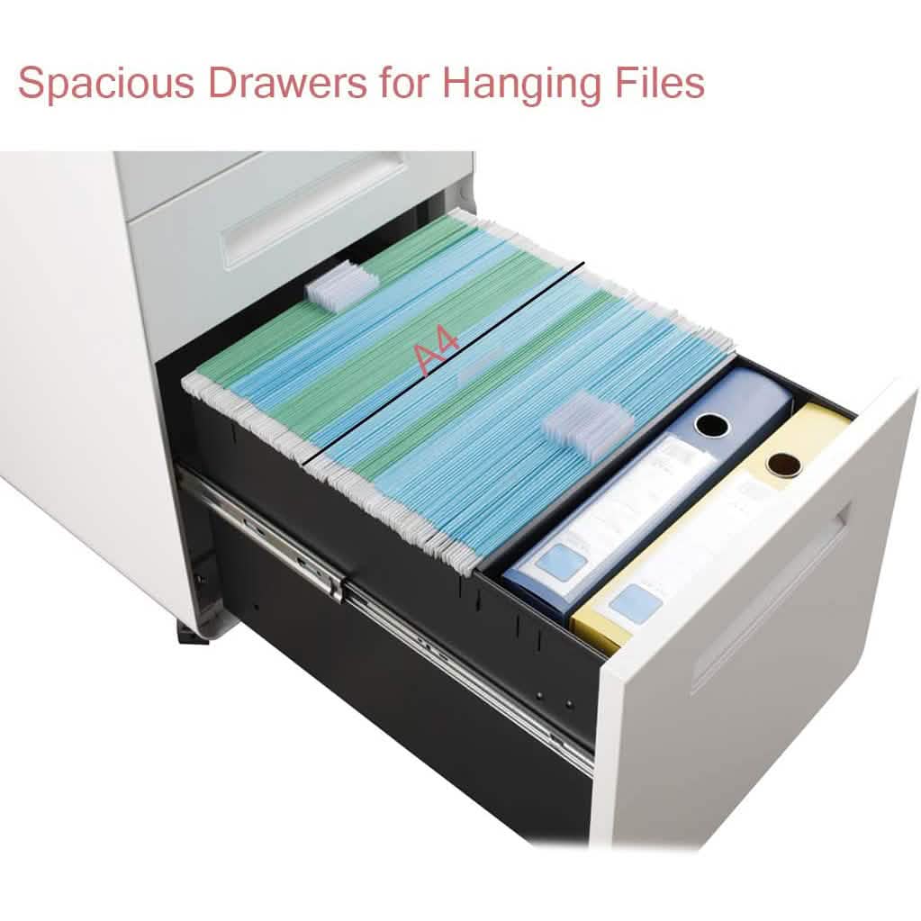 3 Drawer Rolling File Cabinet