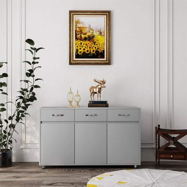 3 Drawer Sideboard Buffet Storage Cabinet