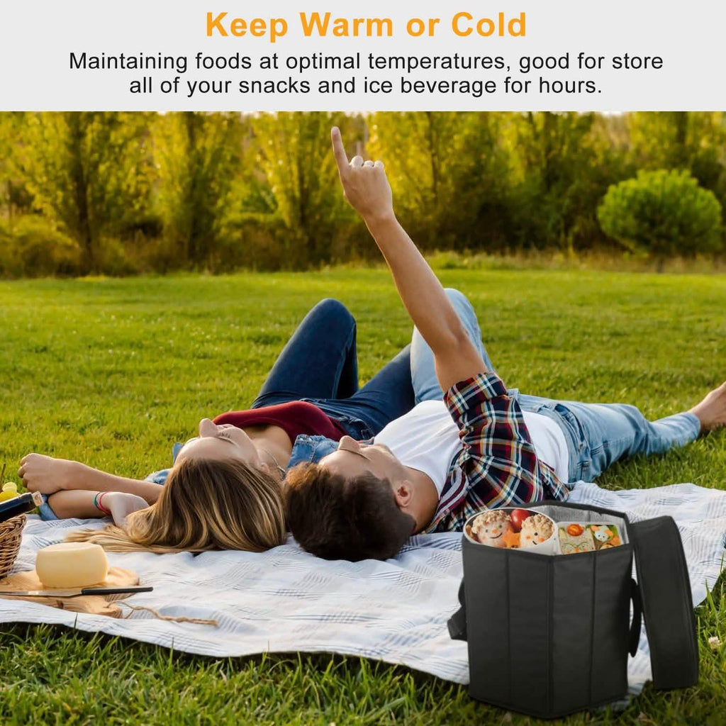 3 Gallon Collapsible Grocery Cooler Bag Seat Combo