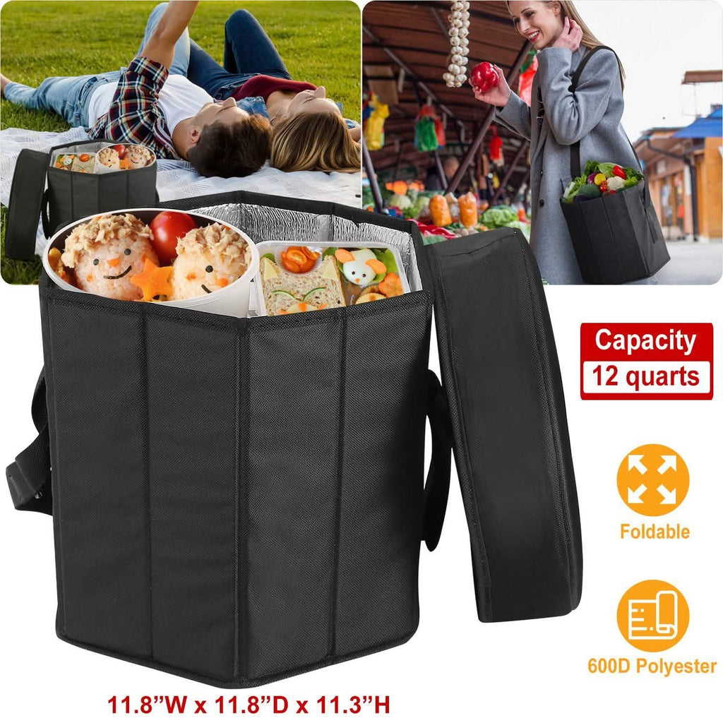 3 Gallon Collapsible Grocery Cooler Bag Seat Combo
