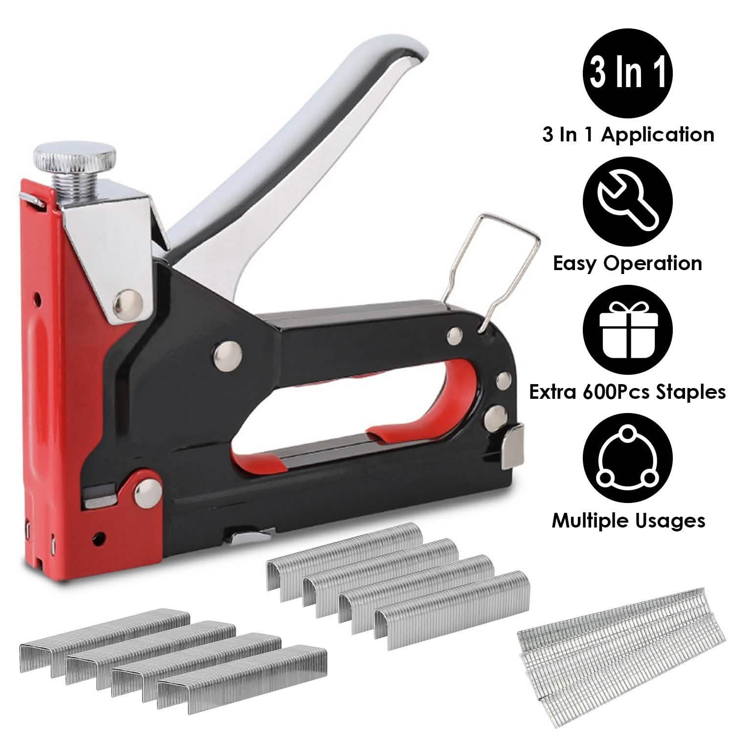 3-in-1 Heavy Duty Manual Nail Stapler Kit