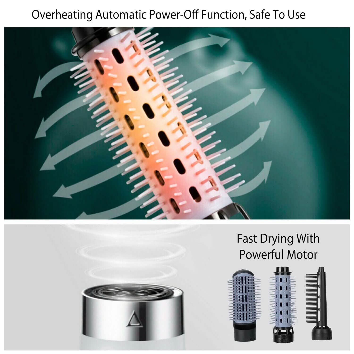 3-in-1 Hot Air Brush One-Step Hair Dryer Comb