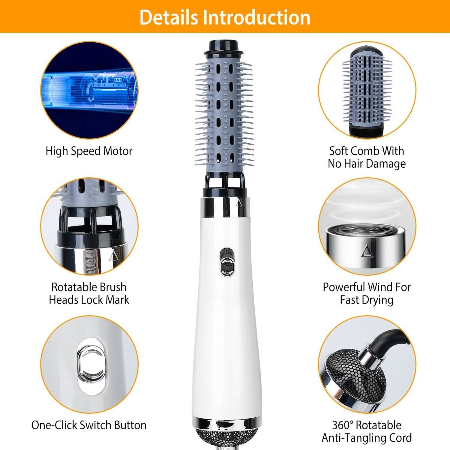3-in-1 Hot Air Brush One-Step Hair Dryer Comb
