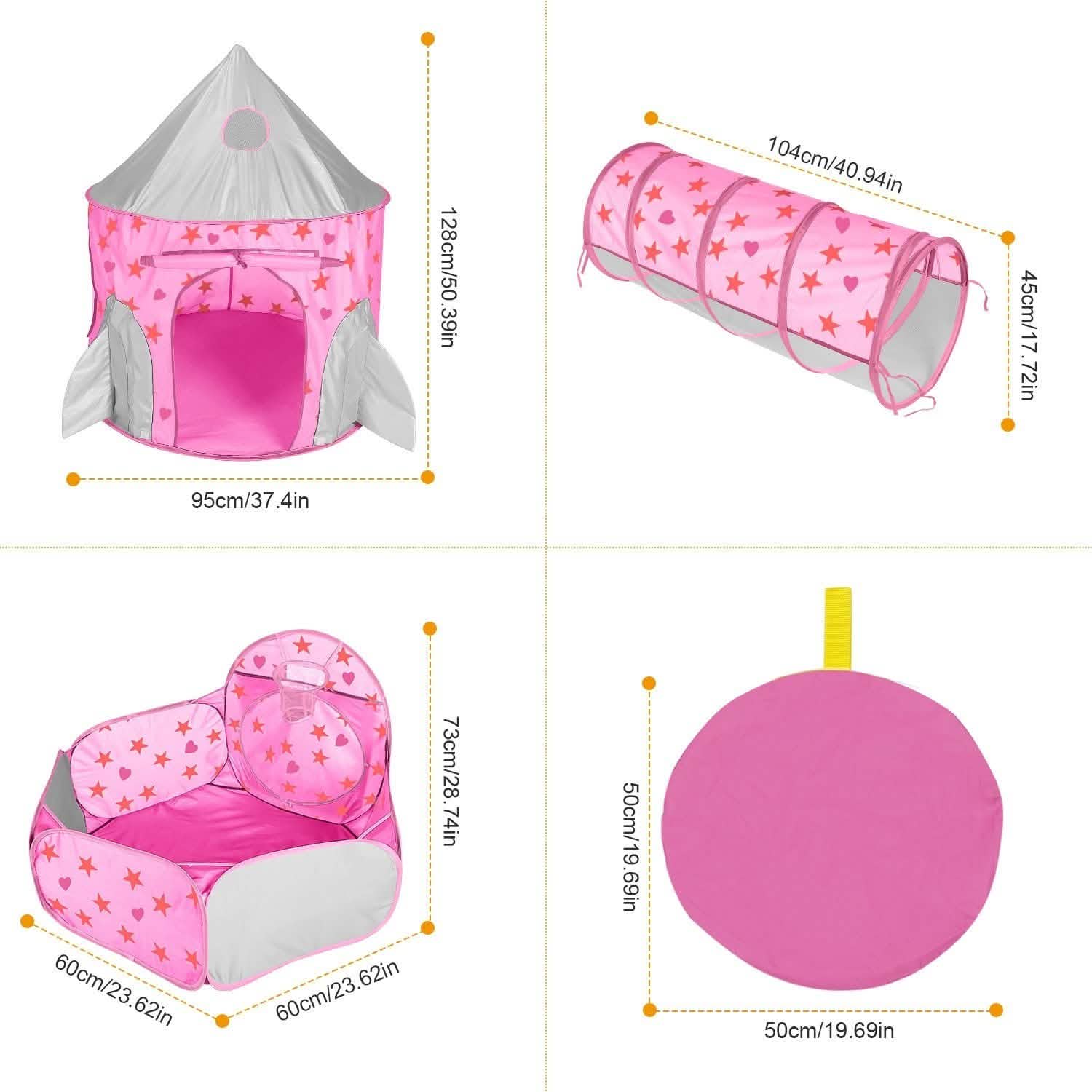 3-in-1 Kids Play Tent Ball Pit Set