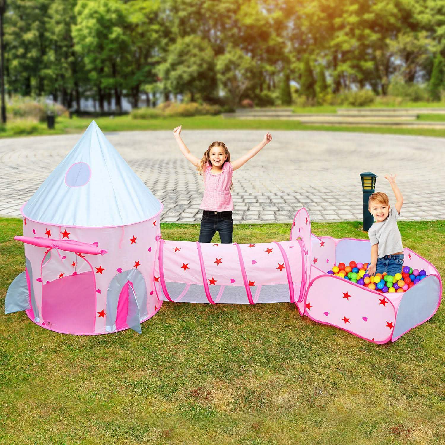 3-in-1 Kids Play Tent Ball Pit Set