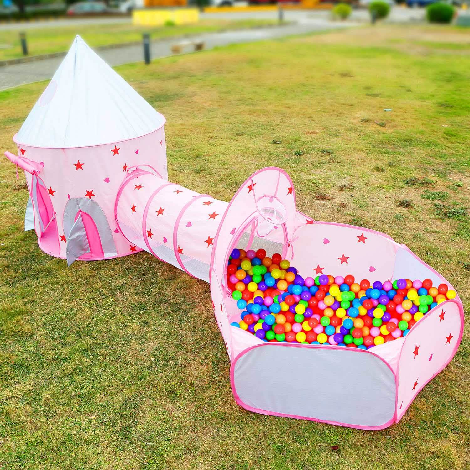 3-in-1 Kids Play Tent Ball Pit Set