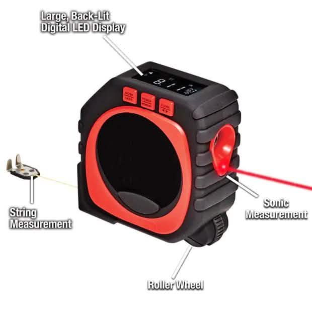 3-in-1 Laser Digital Tape Professional Measuring Tool