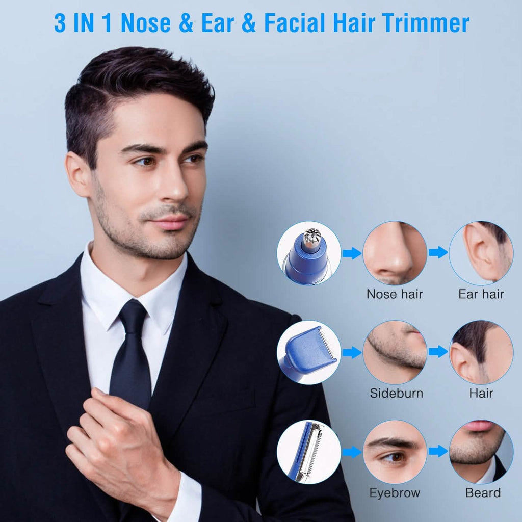3-in-1 Nose Hair Eyebrow Beard Trimmer