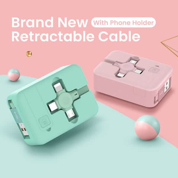 3-in-1 Portable Retractable Charging Cable