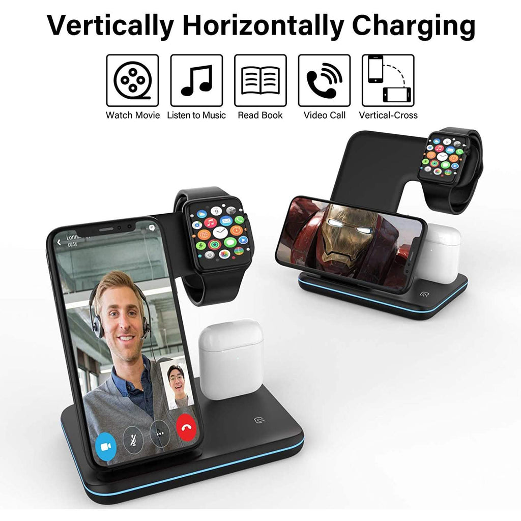 3-in-1 Qi-Certified 15W Fast Charging Station