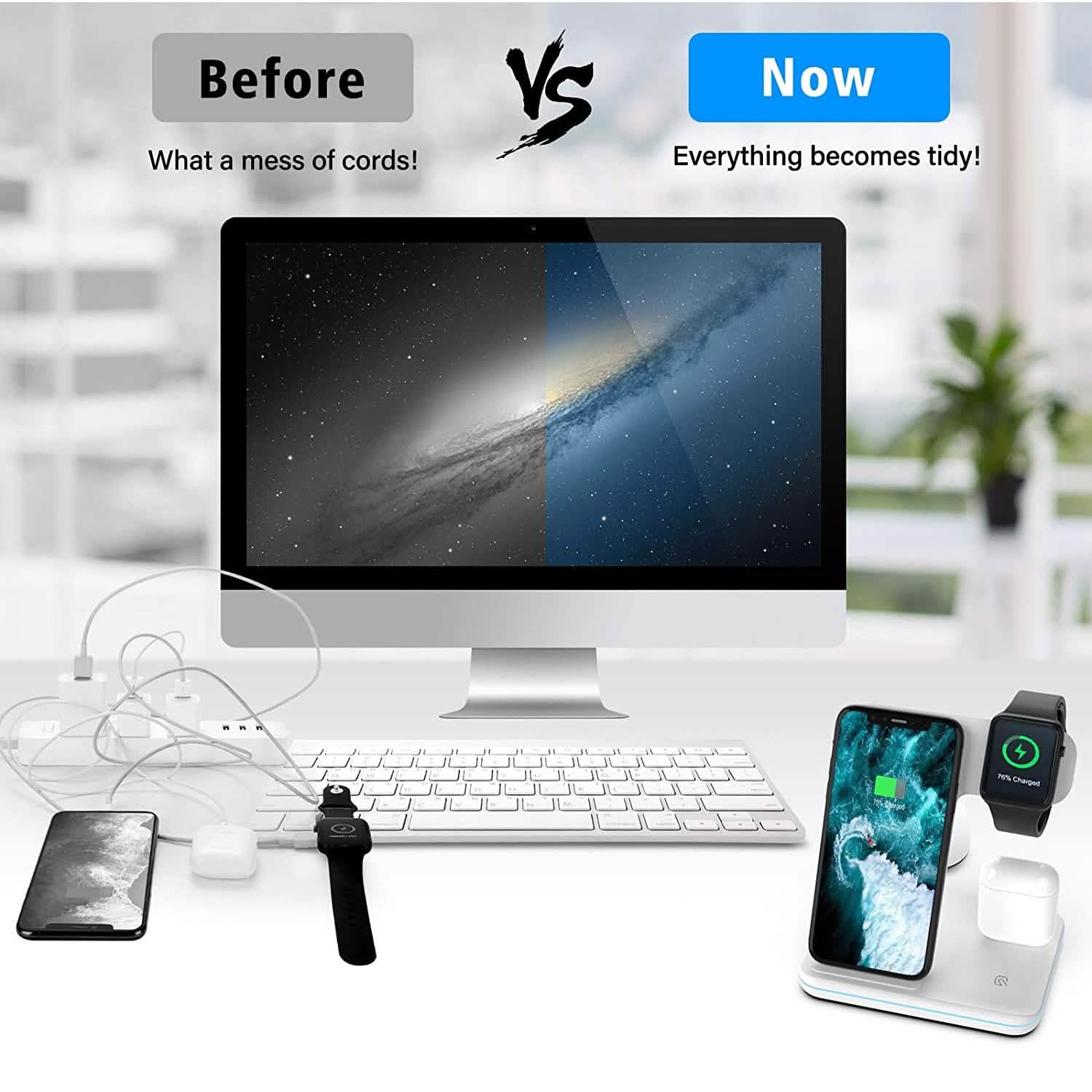 3-in-1 Qi-Certified 15W Fast Charging Station