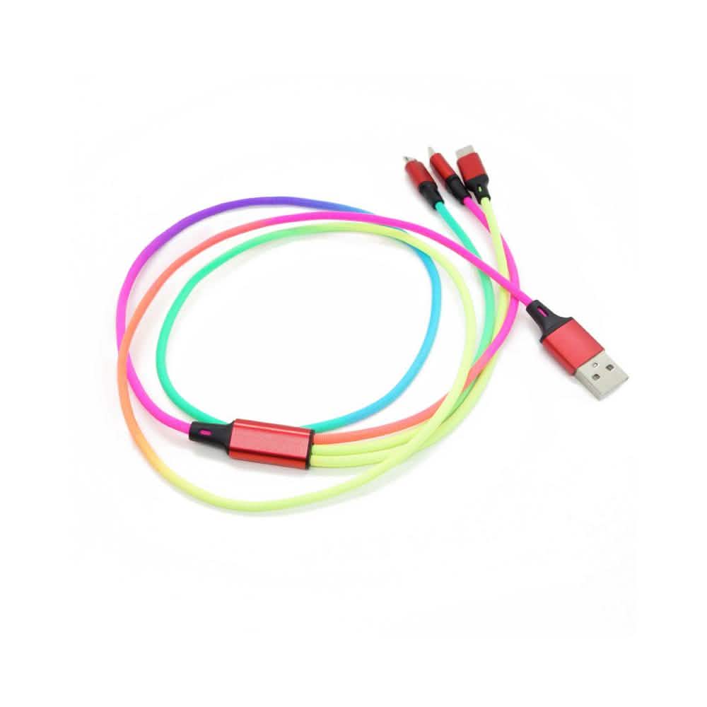 3-in-1 Rainbow Charging Cable