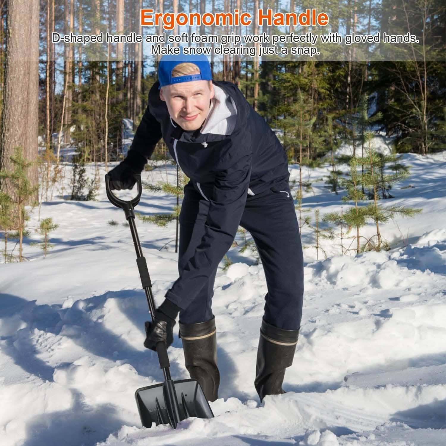 3-in-1 Snow Shovel Kit Brush Ice Scraper