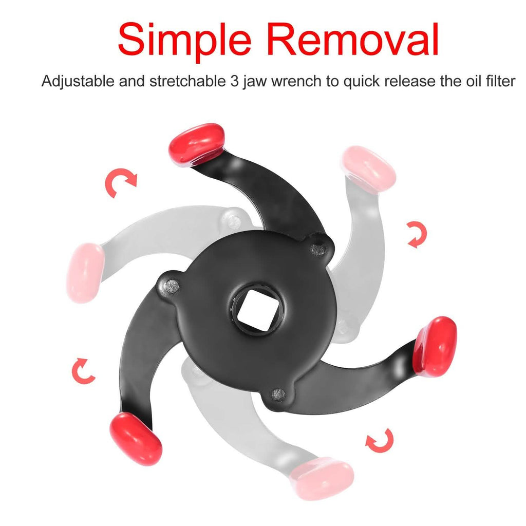 3 Jaw Oil Filter Adjustable Removal Tool