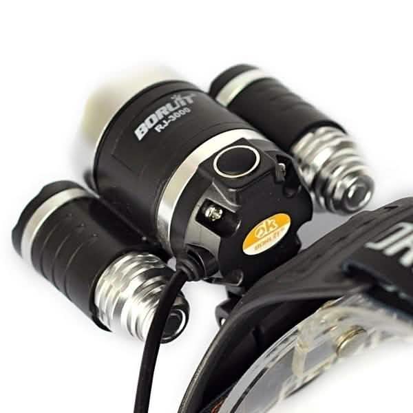 3 LED XM-L T6 Waterproof Headlamp LED Torch Flashlight
