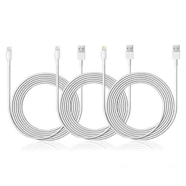 3-Pack: 10ft Apple-Certified Lightning Cable