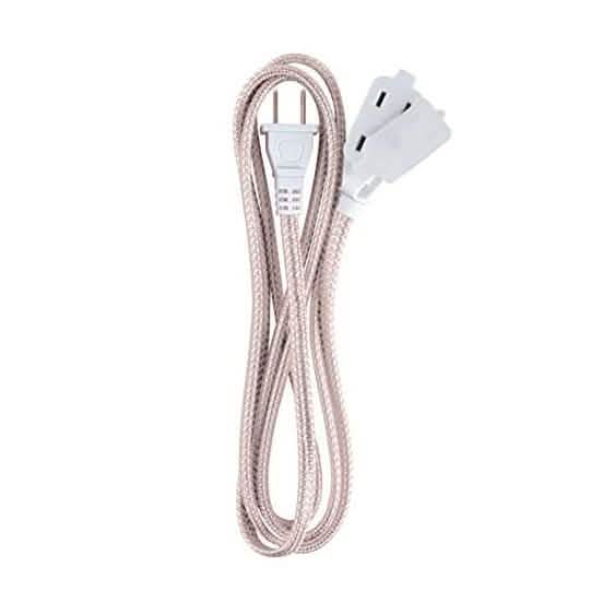 3-Pack: 6" Ativa Braided AC Extension Cord