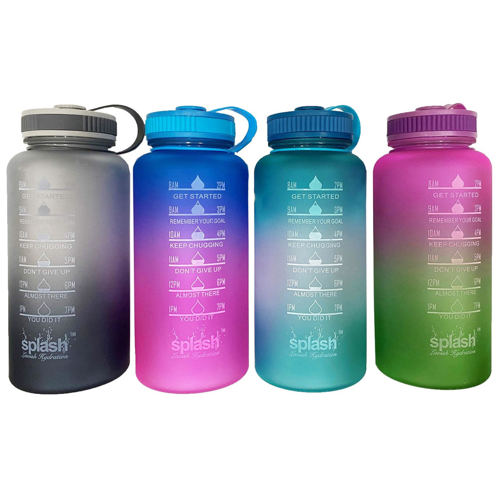 3-Pack Assorted Motivational Water Bottles With Twist Cap