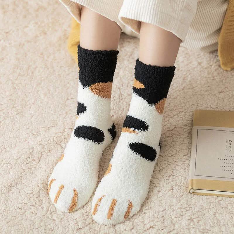3-Pack: Autumn and Winter Cat Claws Socks