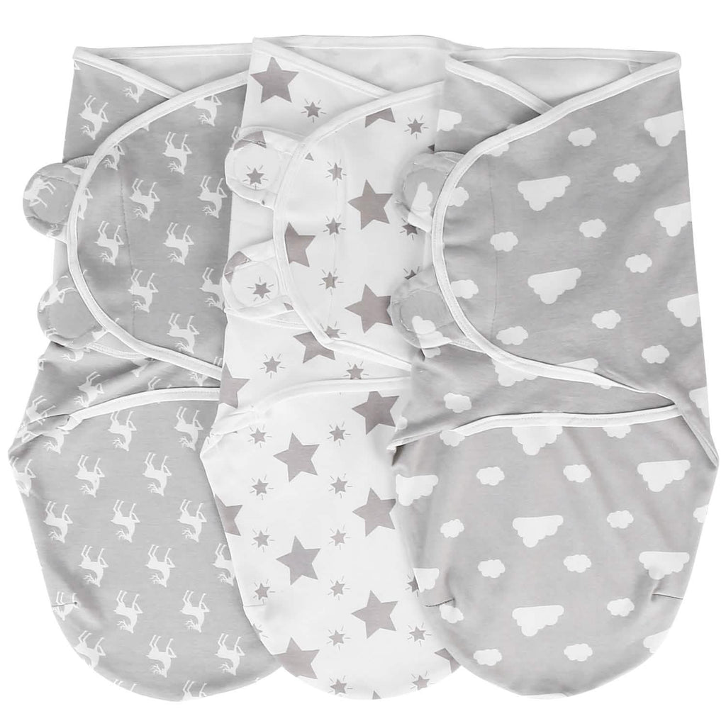 3-Pack: Baby New Born Swaddle Wrap