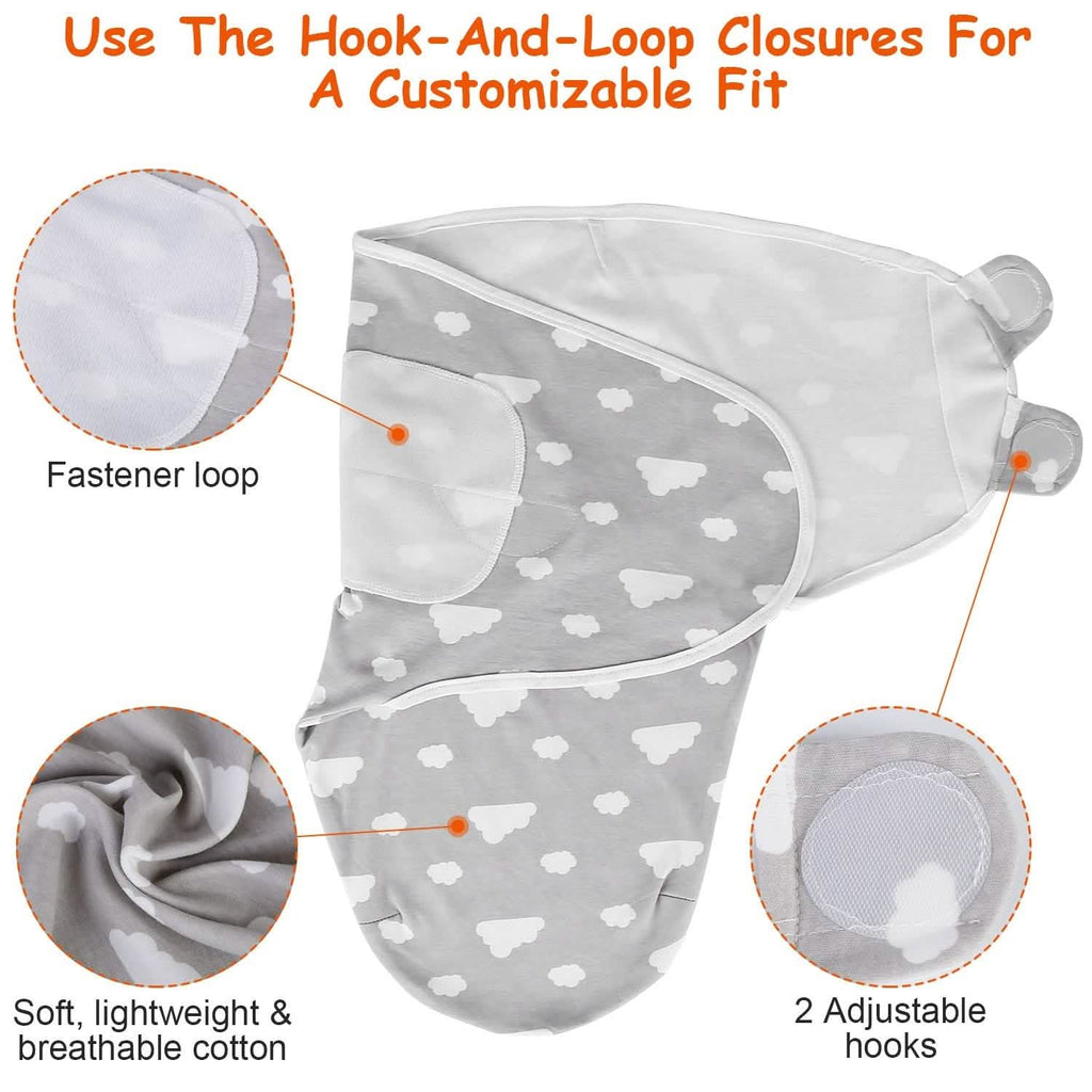 3-Pack: Baby New Born Swaddle Wrap