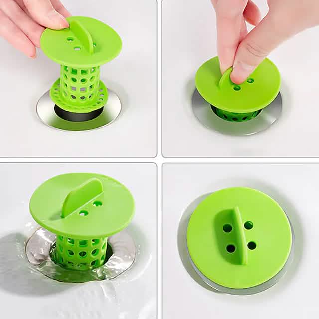 3-Pack: Bathroom Drain Hair Catcher Bath Stopper Plug Sink