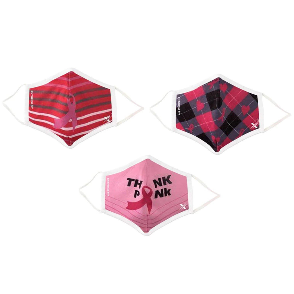 3-Pack: Breast Cancer Awareness Reusable Non-Medical 2-Layer Fabric Face Masks