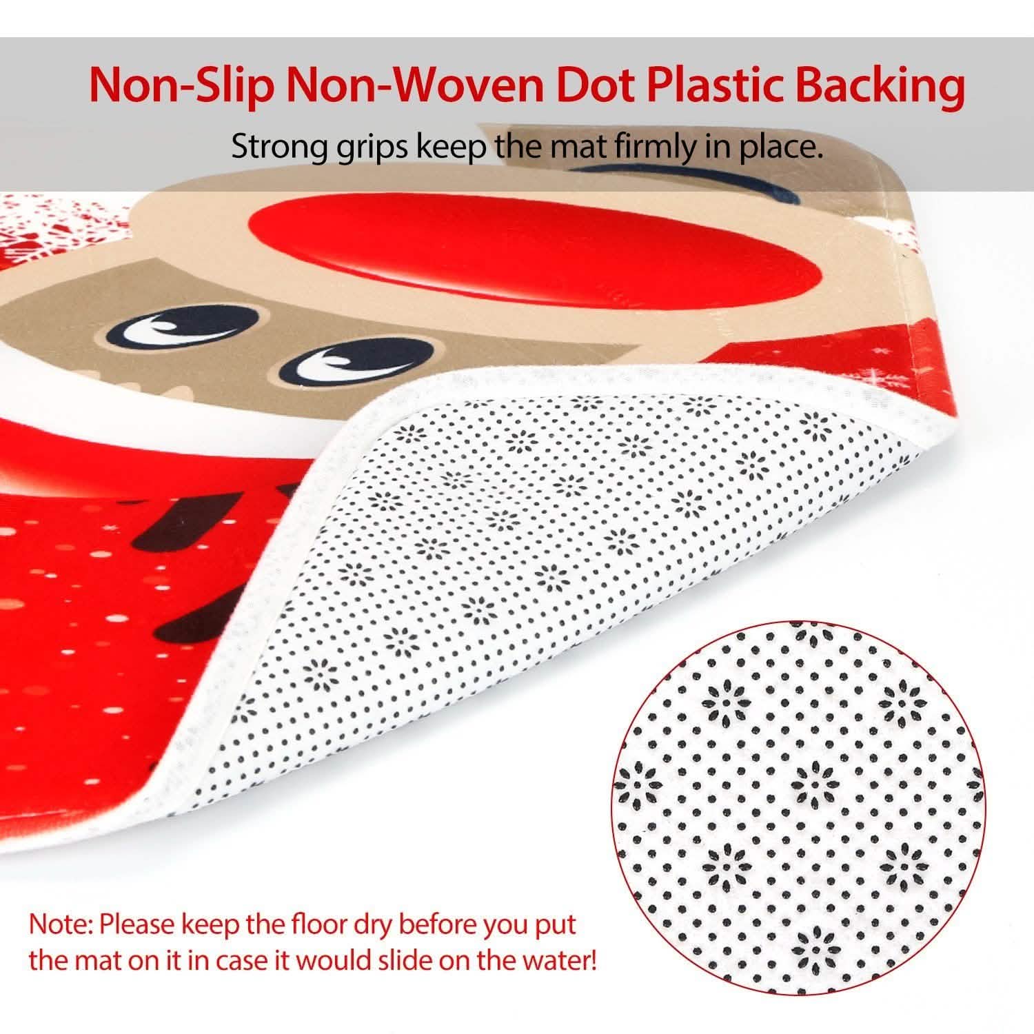 3-Pack: Christmas Bathroom Rugs Set