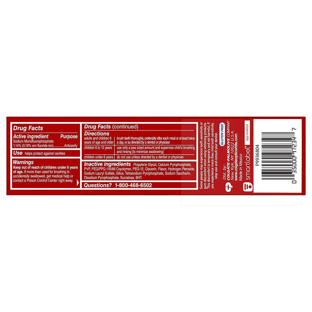 3-Pack: Colgate Optic White Advanced Teeth Whitening Toothpaste