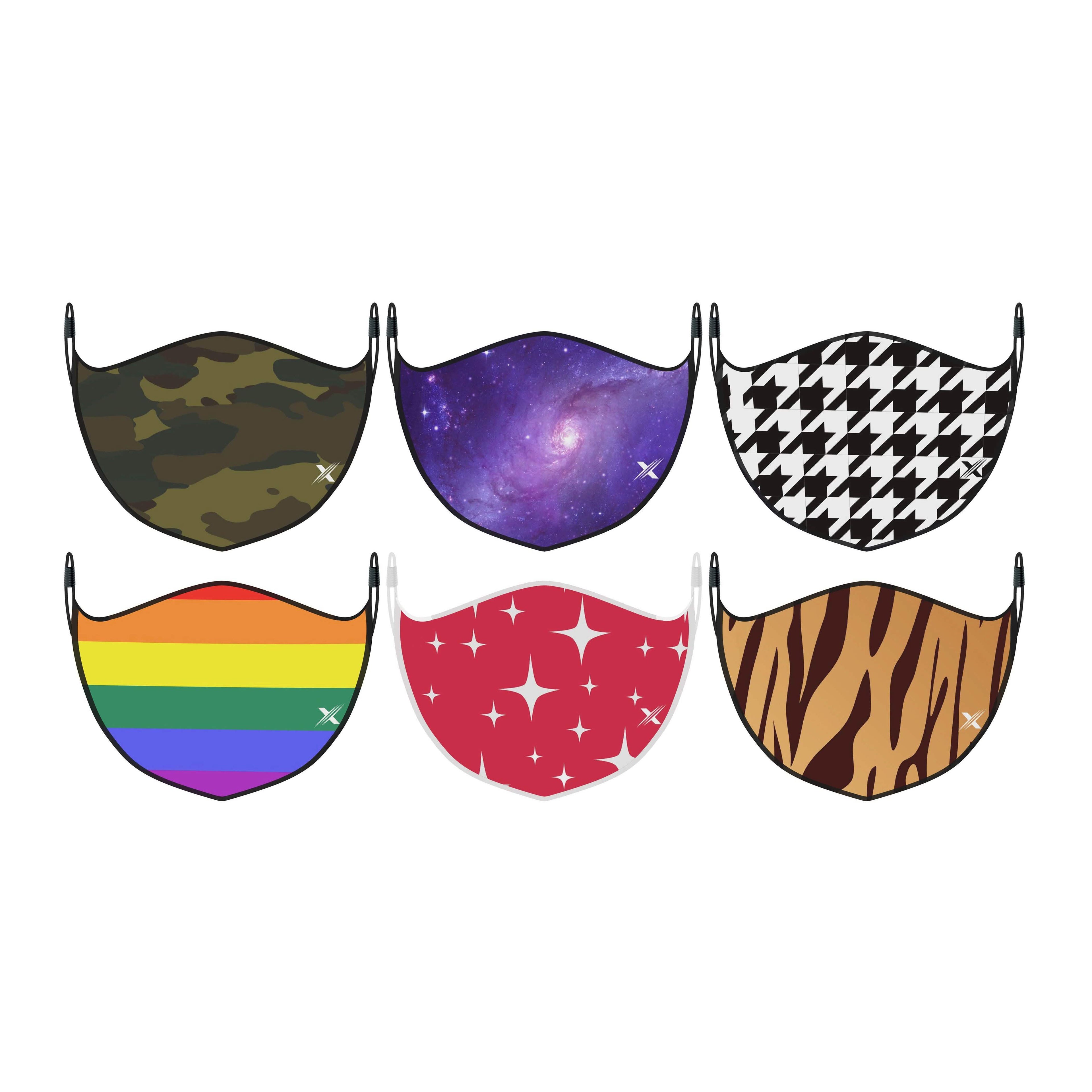 3-Pack: Double Layer Washable & Reusable Non-Medical Face Mask w/ Adjustable Loop