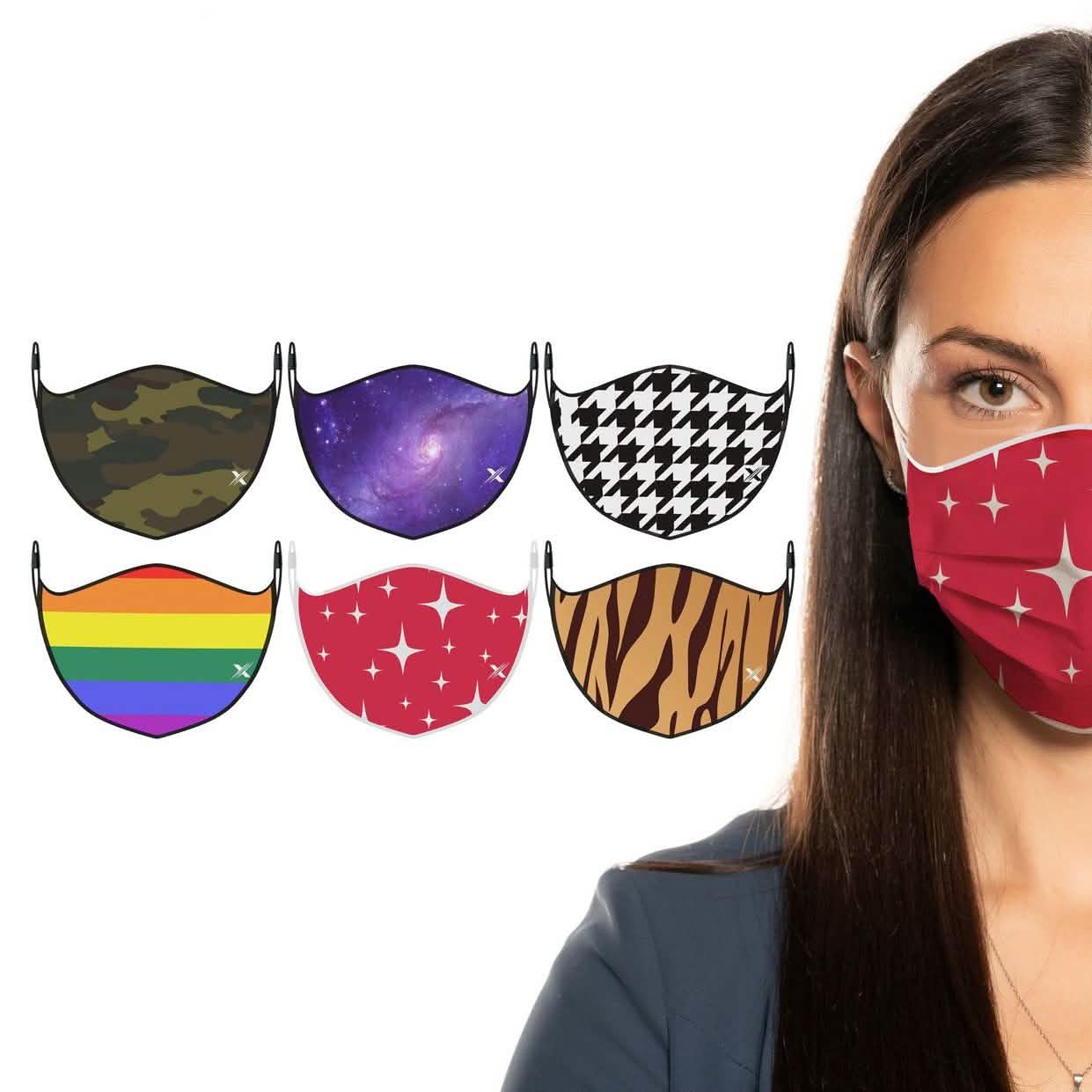 3-Pack: Double Layer Washable & Reusable Non-Medical Face Mask w/ Adjustable Loop