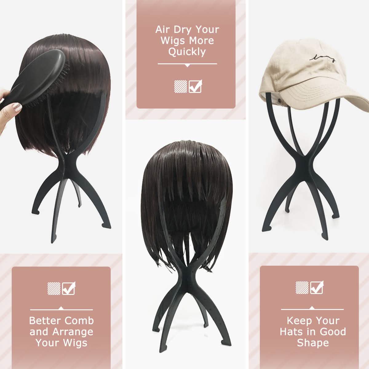 3-Pack: Dreamlover Wig Head Stands for Wigs
