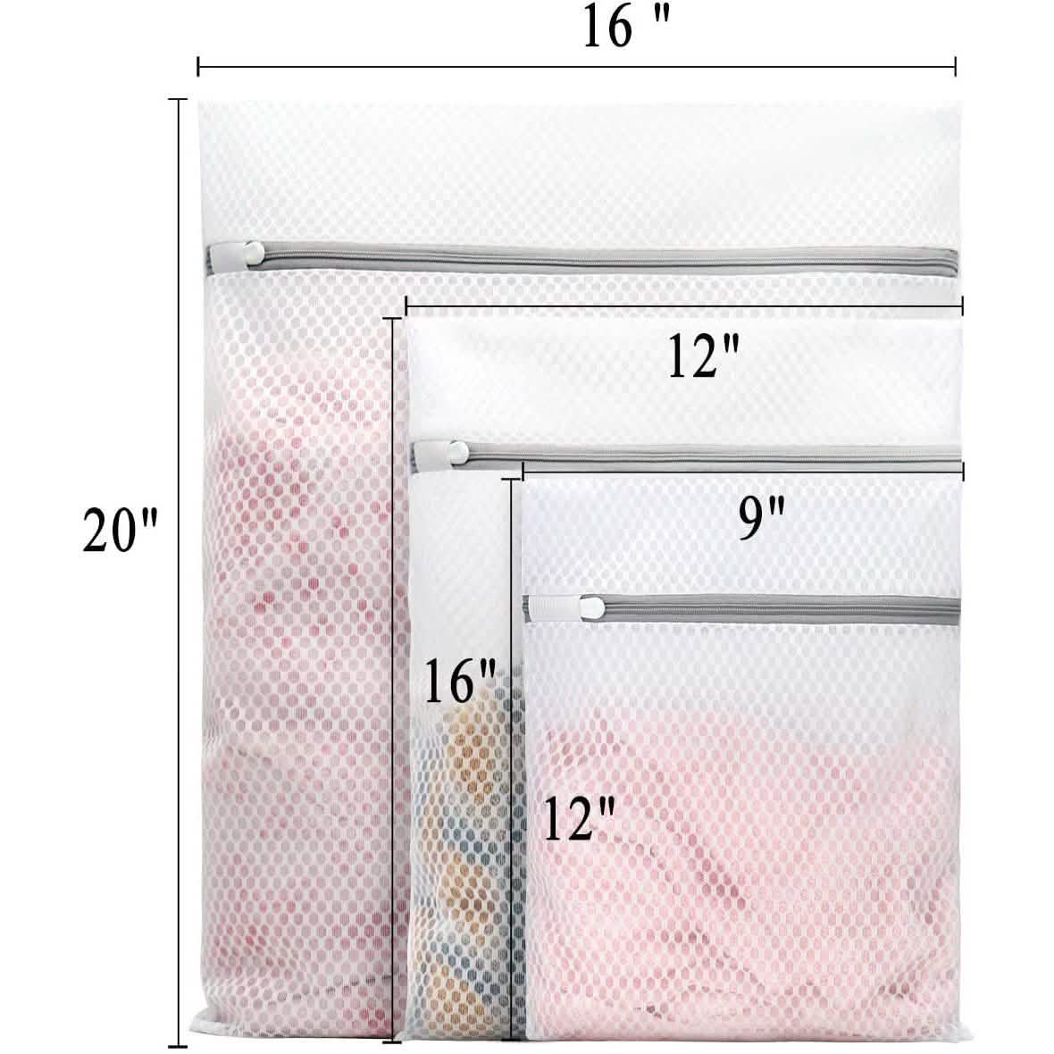 3-Pack: Durable Honeycomb Mesh Laundry Bags