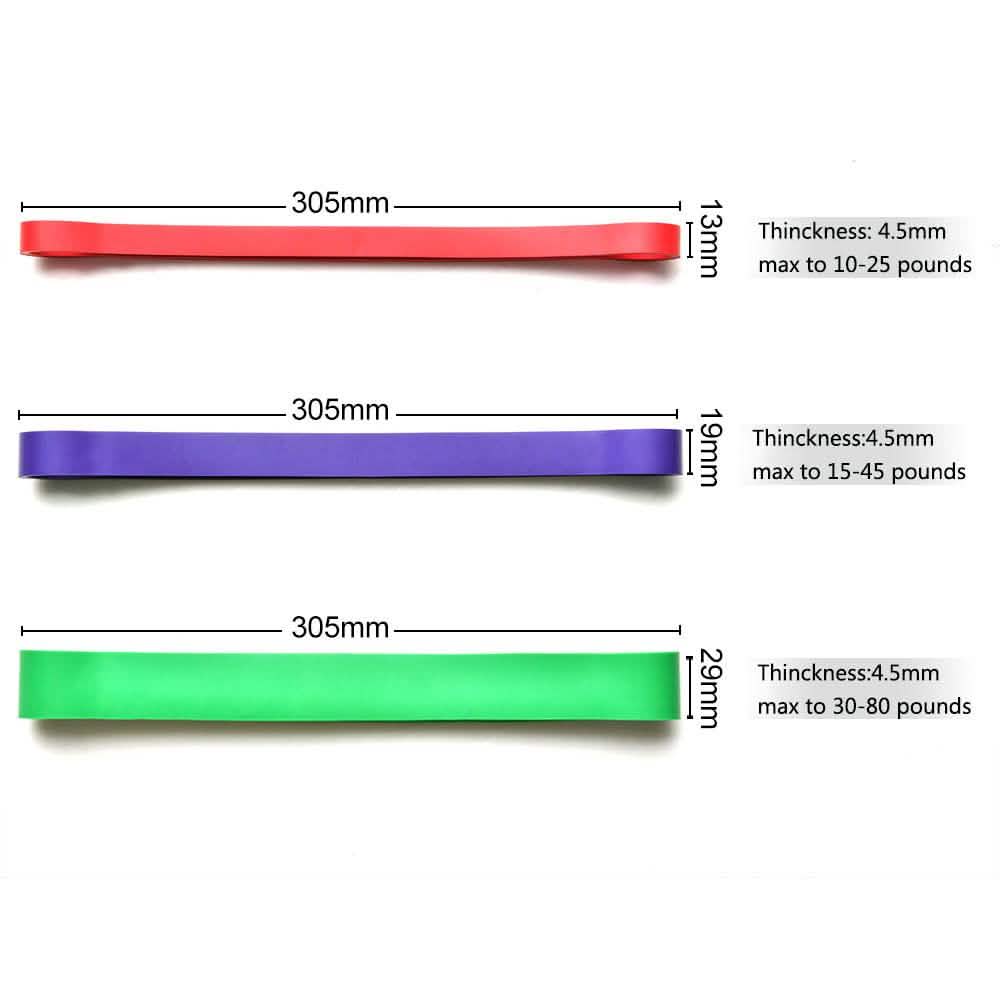 3-Pack: Exercise Resistance Loop Bands Training Belt Stretch Therapy Running Pilates