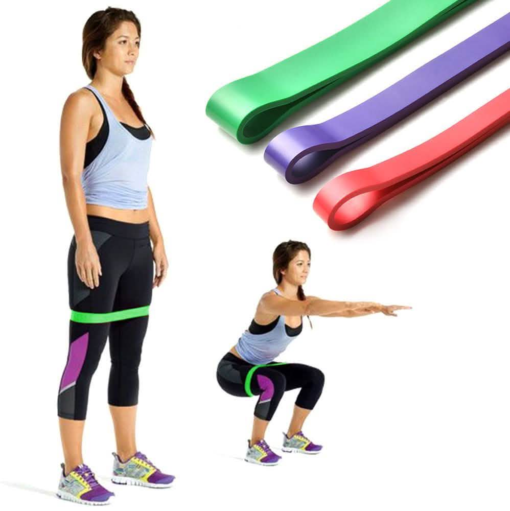3-Pack: Exercise Resistance Loop Bands Training Belt Stretch Therapy Running Pilates