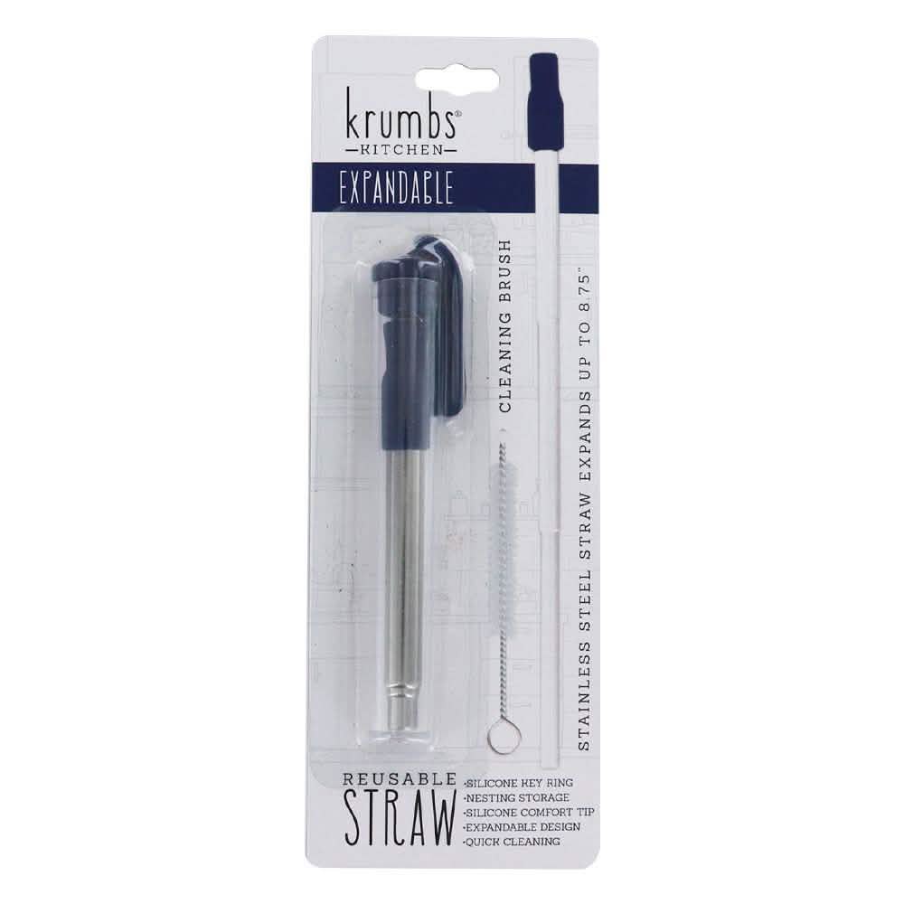 3-Pack: Expandable Steel Straw