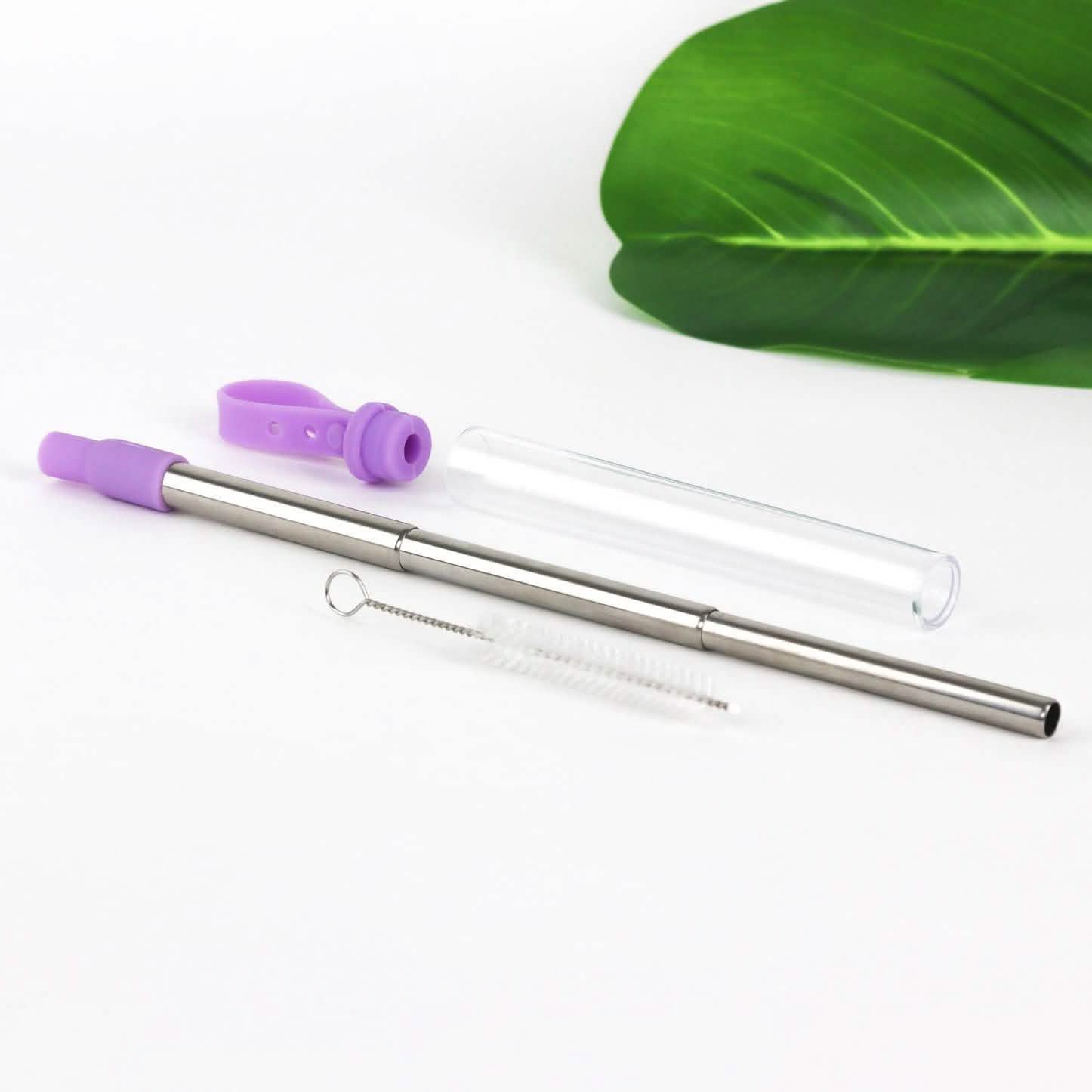 3-Pack: Expandable Steel Straw