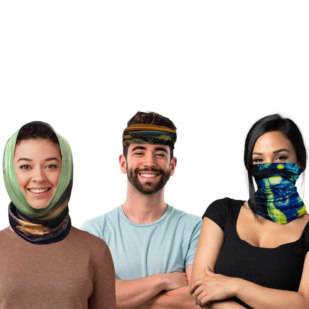 3-Pack: Famous Painting Neck Gaiter Bandana Multifunctional Scarves