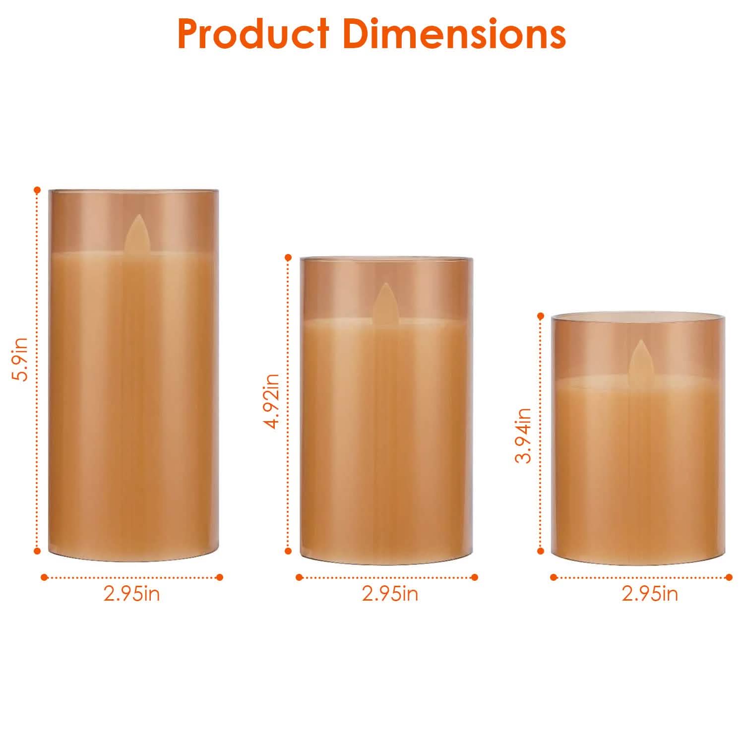 3-Pack: Flameless Battery Operated Candles