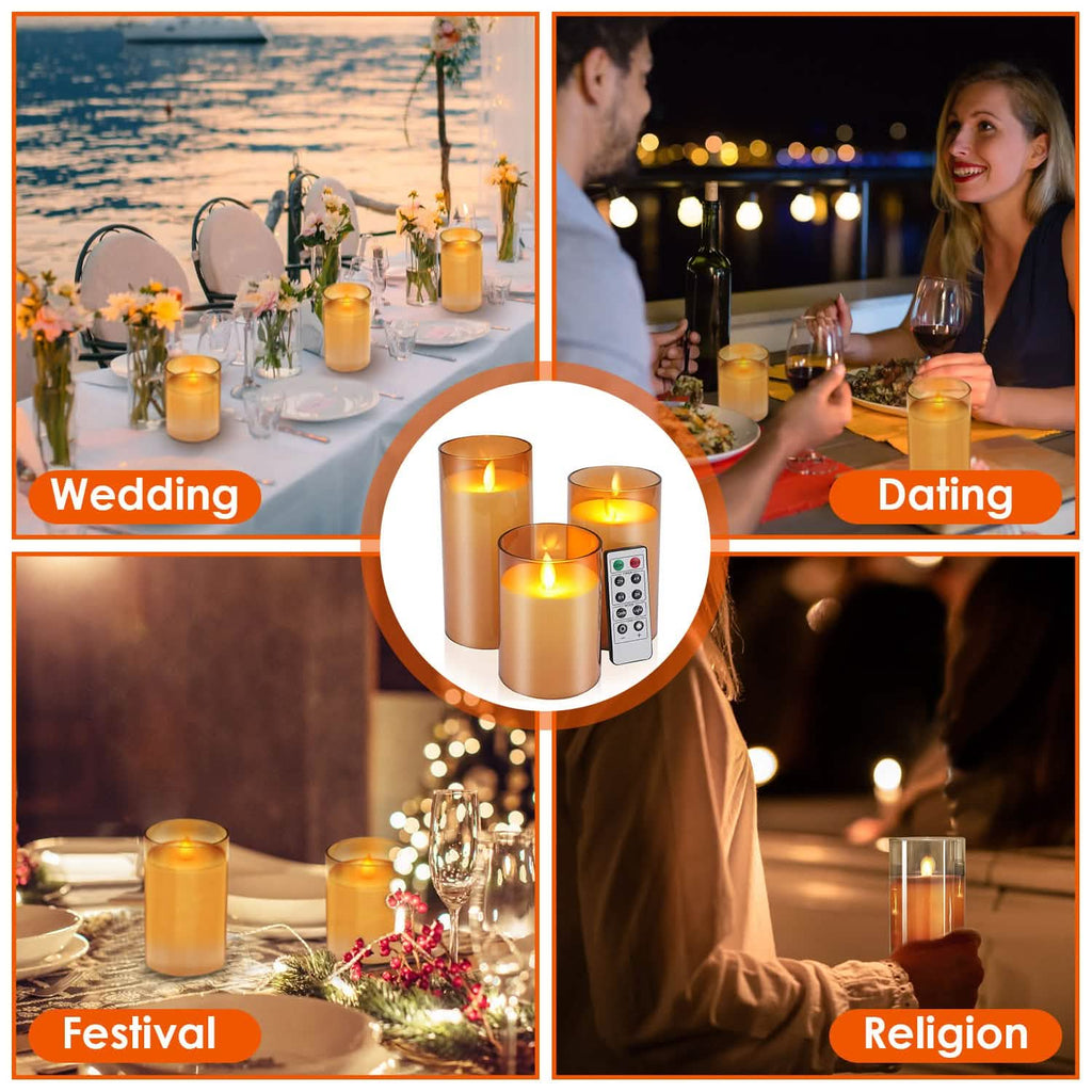 3-Pack: Flameless Battery Operated Candles