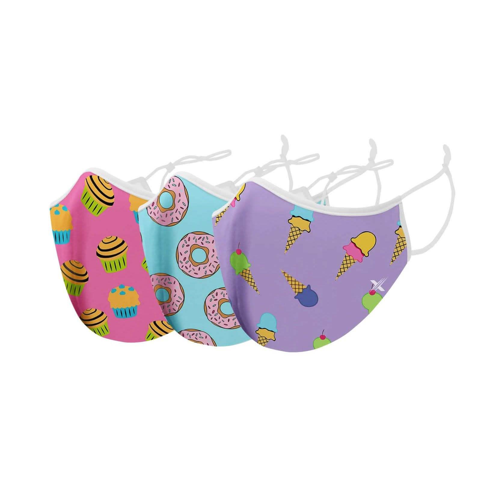 3-Pack: Fun and Expressive Double Layer Reusable Face Mask with Adjustable Loop