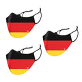 3-Pack: Germany Flag Double Layered Reusable Mask With Adjustable Loops