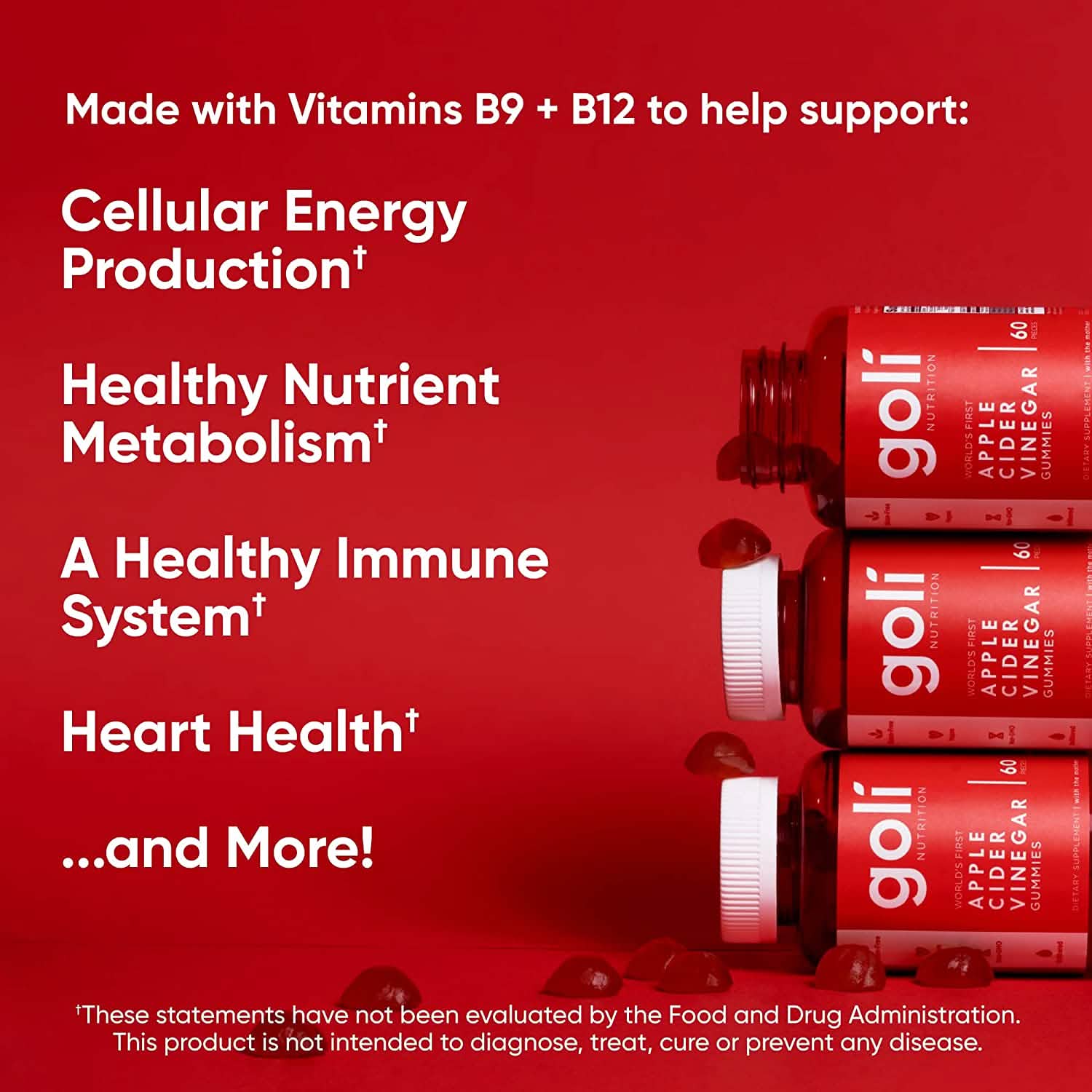 3-Pack: Goli Apple Cider Vinegar Gummy Vitamins
