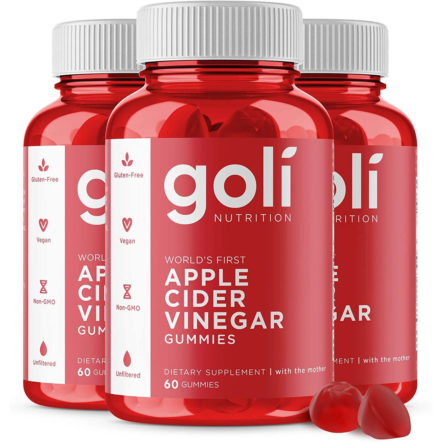 3-Pack: Goli Apple Cider Vinegar Gummy Vitamins