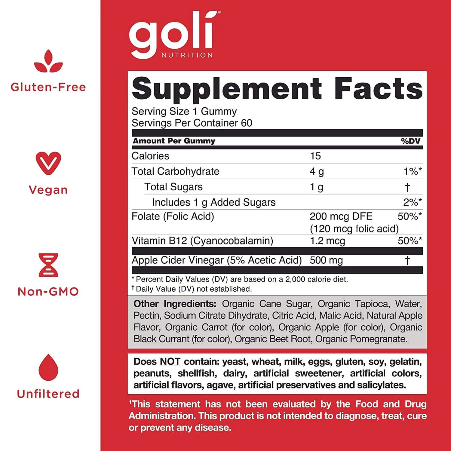 3-Pack: Goli Apple Cider Vinegar Gummy Vitamins