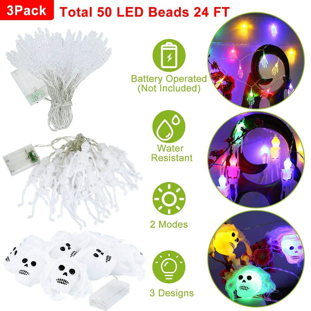 3-Pack: Halloween String Light Decorations