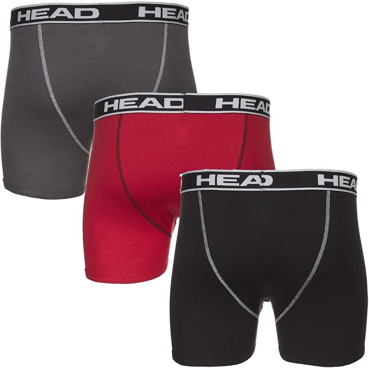 3-Pack: Head Men's Cotton Boxer Briefs - Size: Large