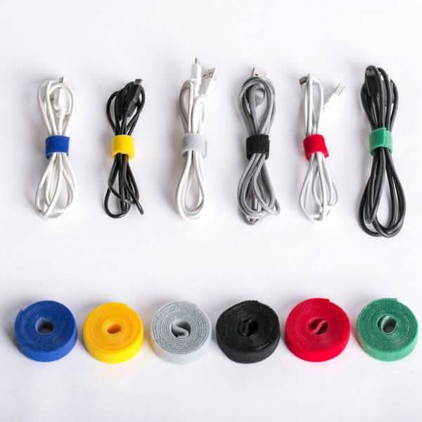 3-Pack: Hook and Loop Fastening Tape for Cable Ties