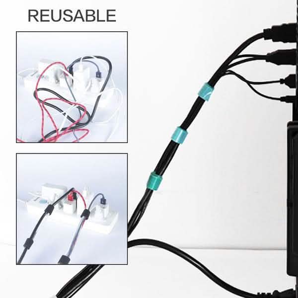 3-Pack: Hook and Loop Fastening Tape for Cable Ties